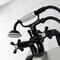 Kingston Brass KS227MB Deck Mount Clawfoot Tub Faucet with Hand Shower, Matte Black KS227MB - alternate 4